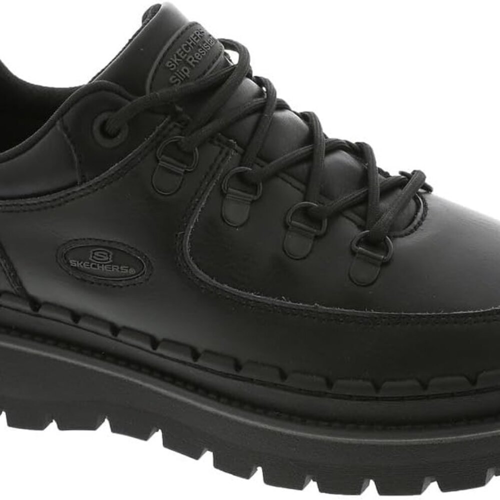 Women's Work Shoe Slip-Resistant Leather Sneakers Air-Cooled Foam Size 8.5